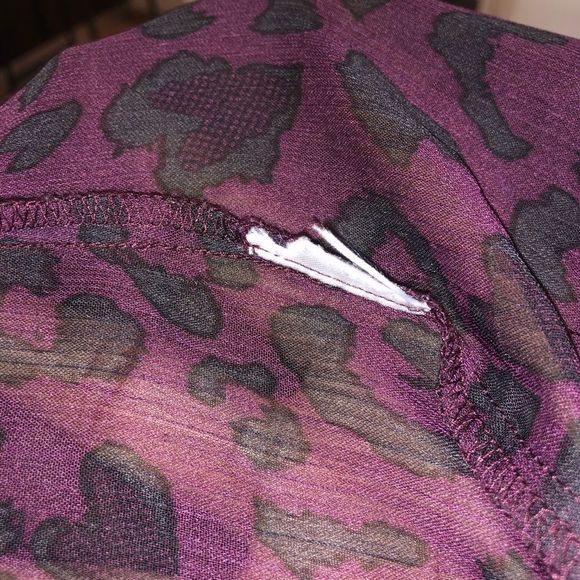 Tom Tailor Maroon Leopard Sheer Italian Blouse Shirt, Size IT 36 / US Small - Picture 6 of 12